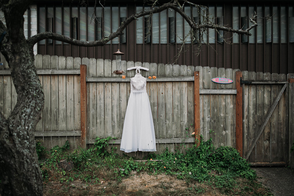 White bridal dress 