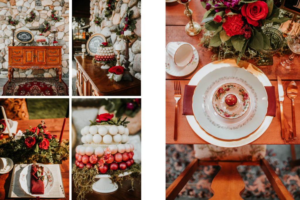 beautiful wedding table settings with lots of color