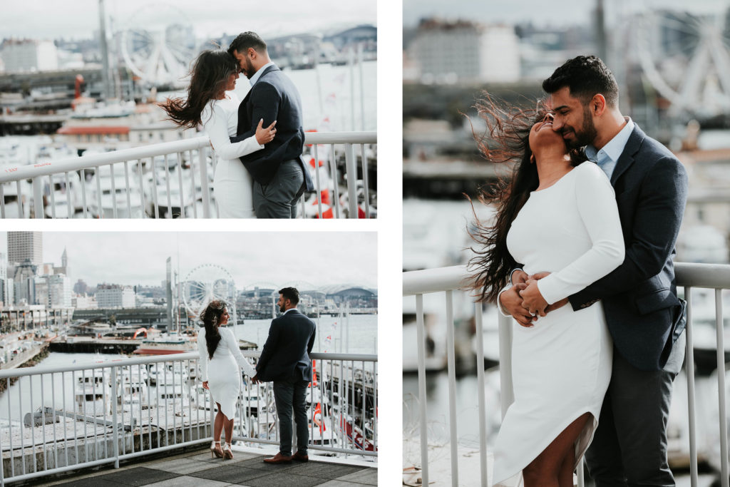 windy engagement in Seattle at Pier 66