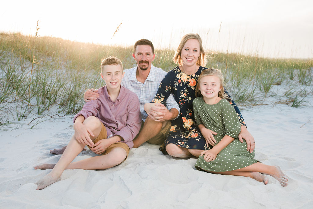 Sunset Family Portrait at Navarre Beach