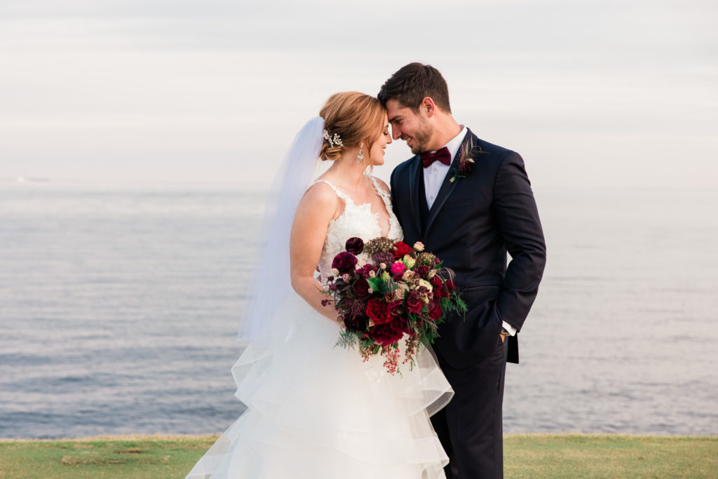 Wedding Bridal photos at the Pensacola Country Club with the Pensacola Bay in the background