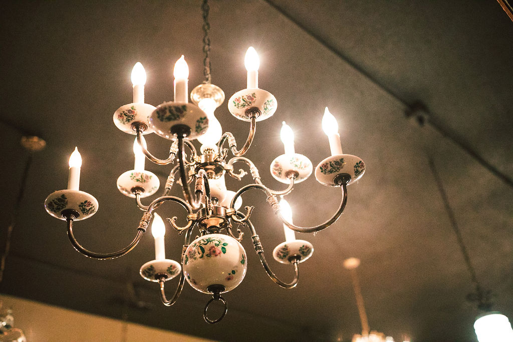 Dharma Blue Restaurant Pensacola wedding chandelier 