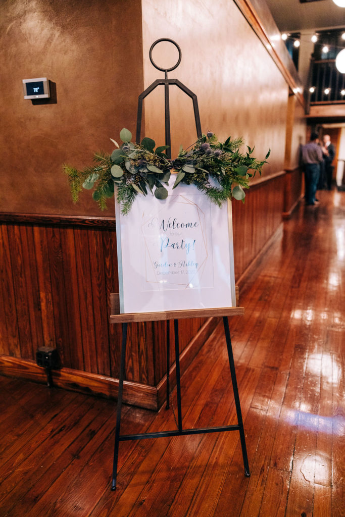 Palafox Wharf Waterfront Wedding event venue featuring wedding table flower details 